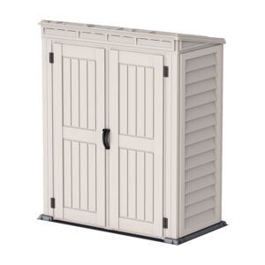 Duramax Durable Easy Installation Heavy Duty Yardmate Plus Double Door Pent White 5 x 3ft